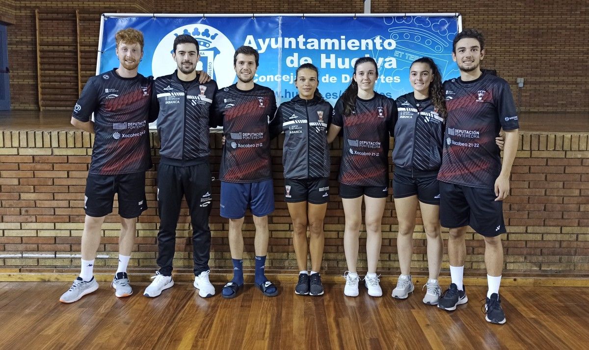 Equipo do Bádminton Ravachol na primeira xornada de liga en Huelva