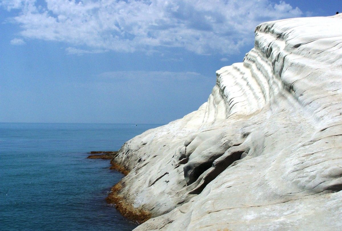 Acantilado na Scala dei Turchi, Sicilia, Italia.