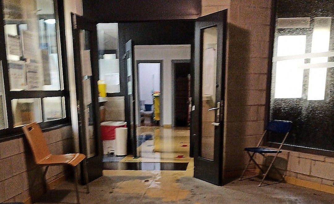 Interior das instalacións do PAC de Baltar onde se producía a inundación de augas fecais
