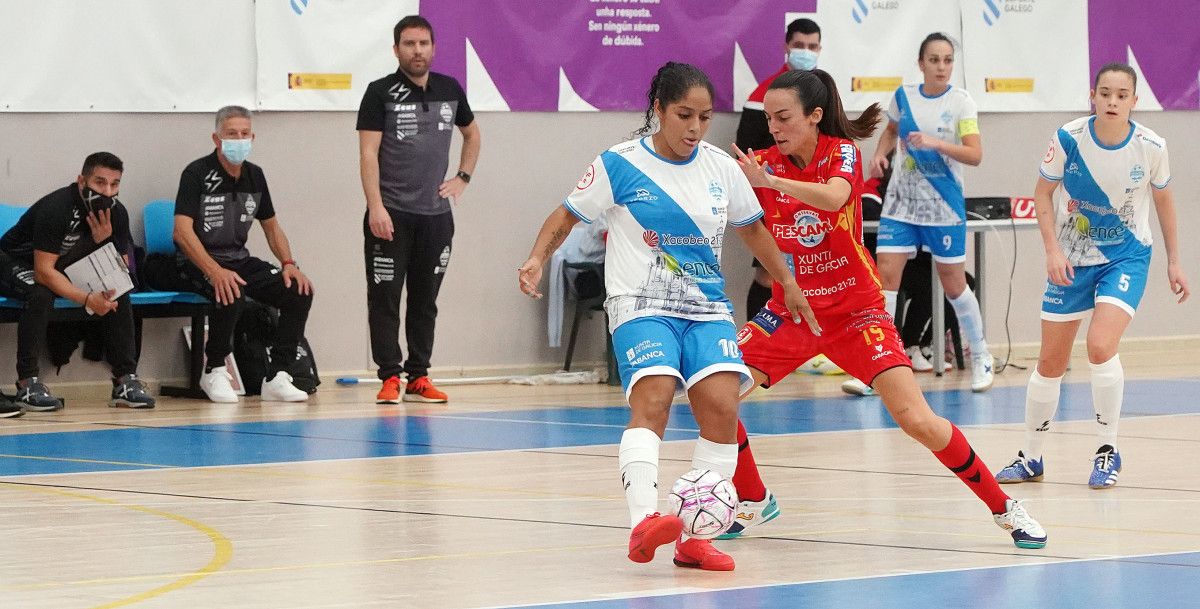 Partido de liga entre Marín Futsal e Poio Pescamar na Raña