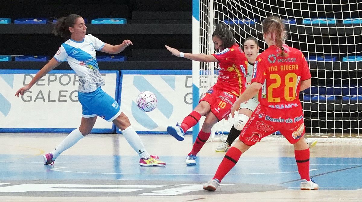 Partido de liga entre Marín Futsal e Poio Pescamar na Raña