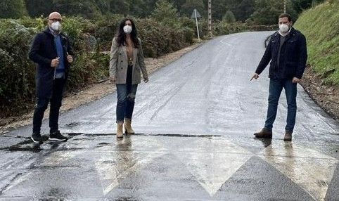 Conclúen os traballos de mellora da estrada entre Valongo e Augasantas