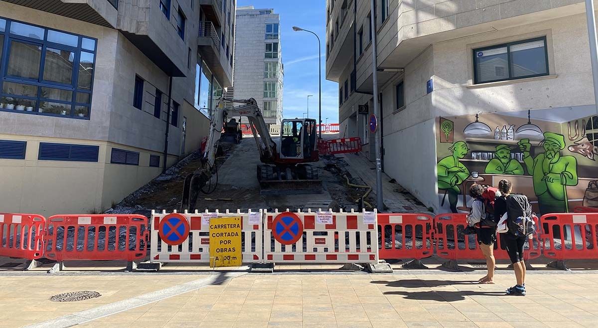 Obras na Rúa da Moa