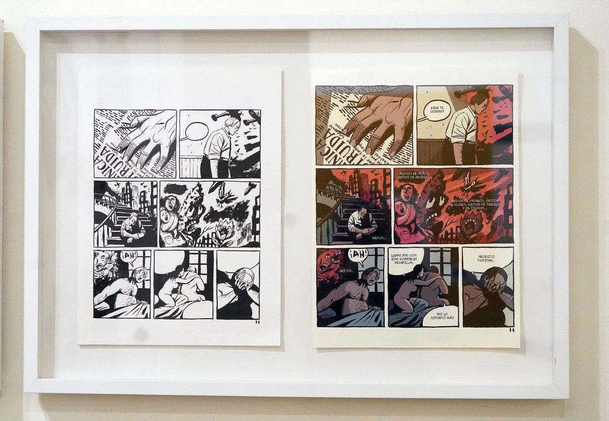Inauguración de la exposición "El arte en el cómic" en el Pazo da Cultura
