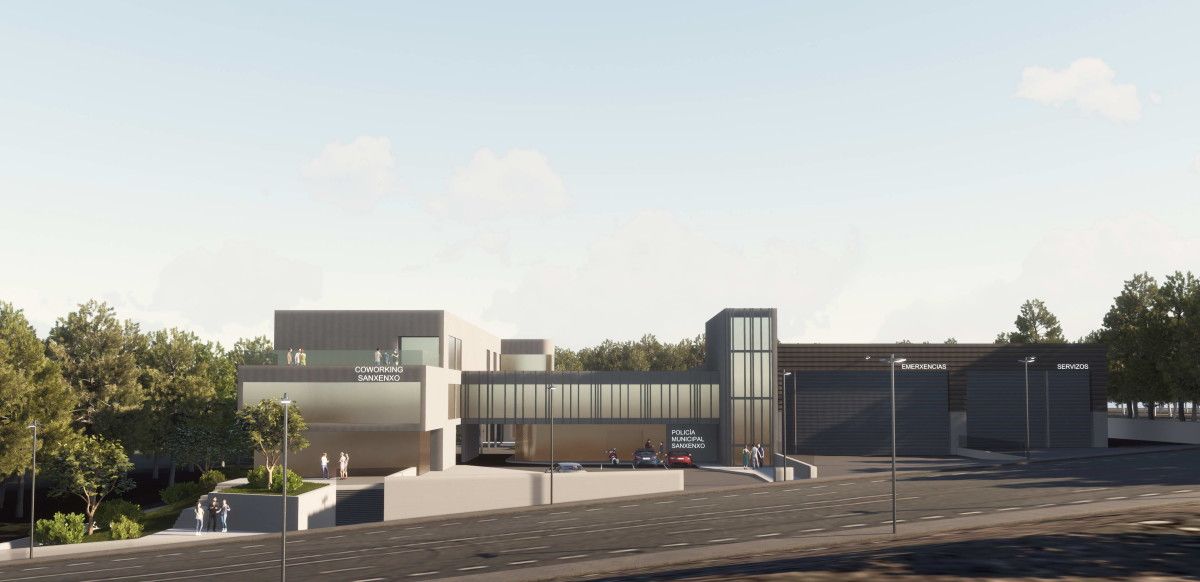 Proxecto do complexo municipal de servizos que planea o Concello de Sanxenxo no polígono de Nantes