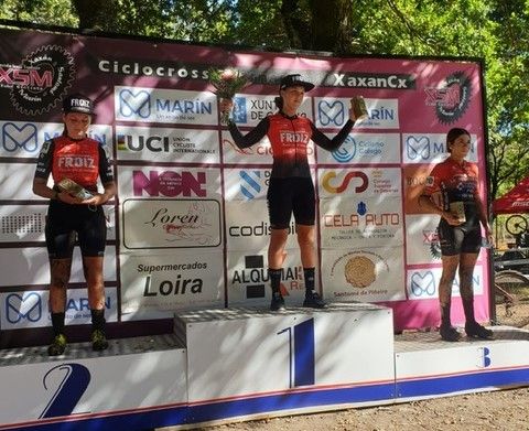 Laura Mira e Uxía Soto no Premio Internacional de Ciclocross de Xaxán