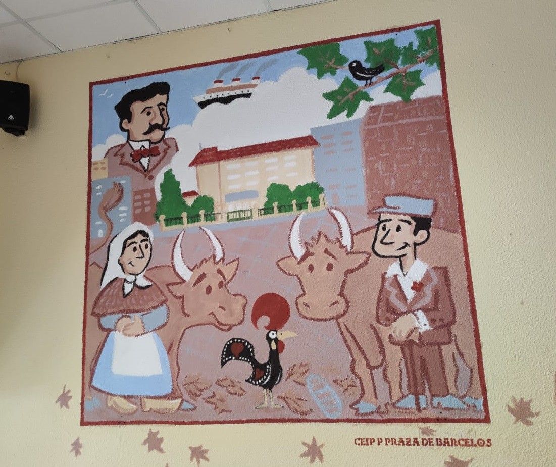 Mural do colexio de Barcelos do programa O teu Cole na Historia Mural do colexio de Barcelos do programa O teu Cole na Historia