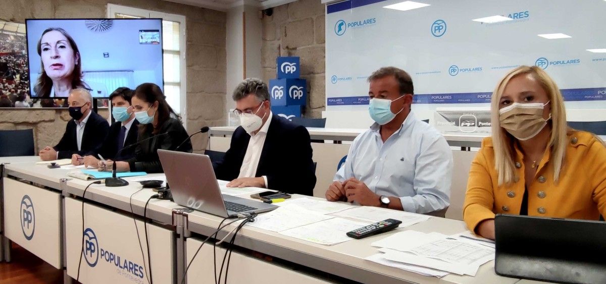 Rueda de prensa de los diputados nacionales y senadores del PP de Pontevedra 