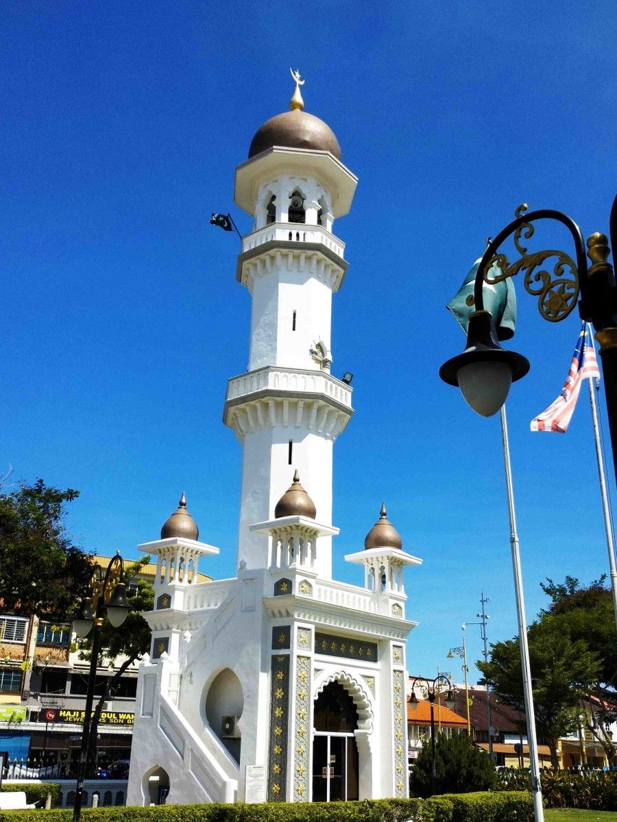 Minarete da mesquita Kapitan Keling