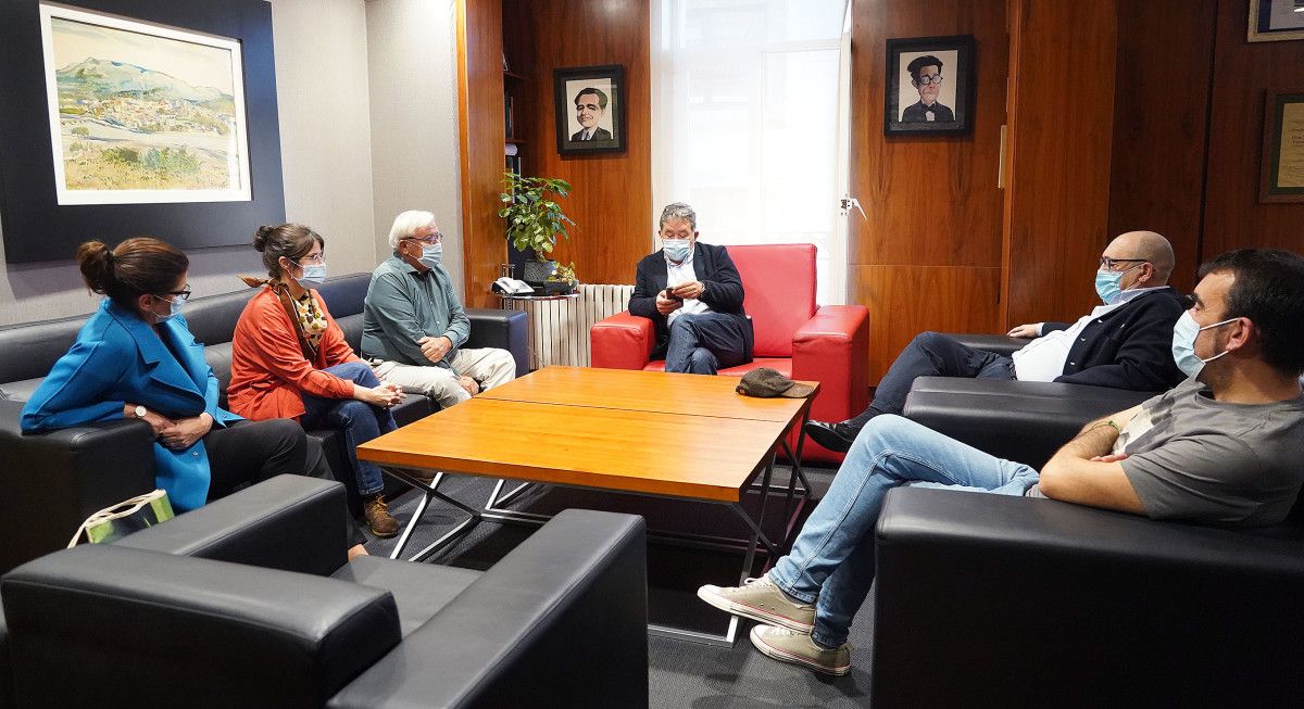 Recepción do alcalde Miguel Anxo Fernández Lores os relatores de Urbtopías Joan Clos y Francisco Mangado