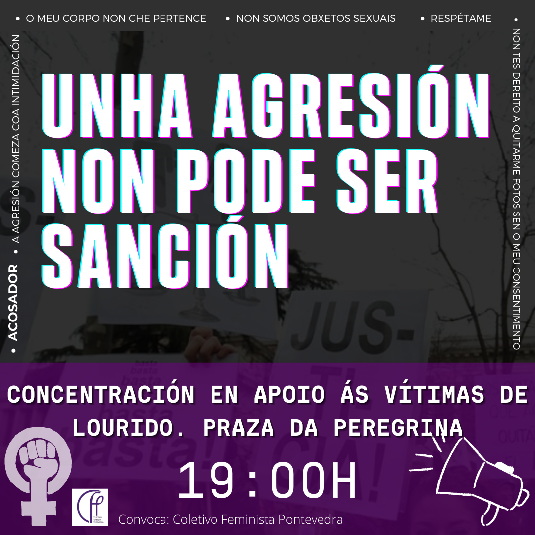 Cartel de la concentración en apoyo a las víctimas de Lourido