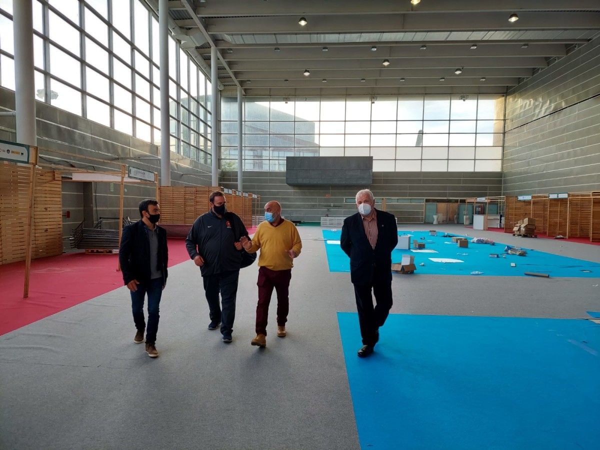 Tino Fernández, Pedro Silva, Pablo Pintos e Alexander Kachelaev visitan o Recinto Ferial