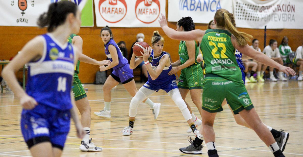Partido de Liga Femina 2 entre Arxil e Rosalía no CGTD
