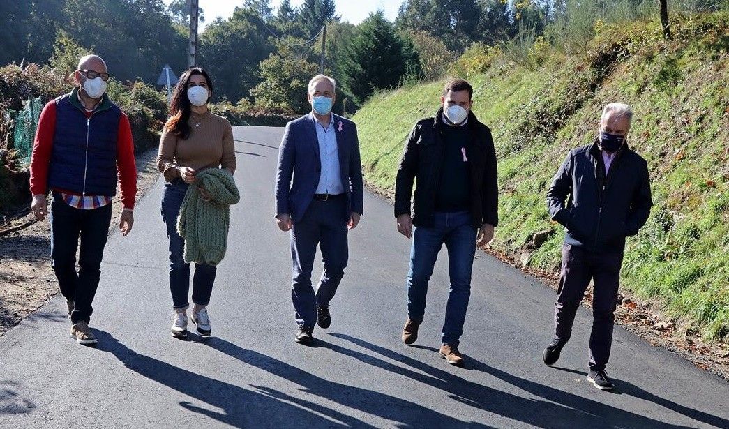 Visita ás obras na estrada entre O Campo (Valongo) e Ceraxe (Augasantas) 