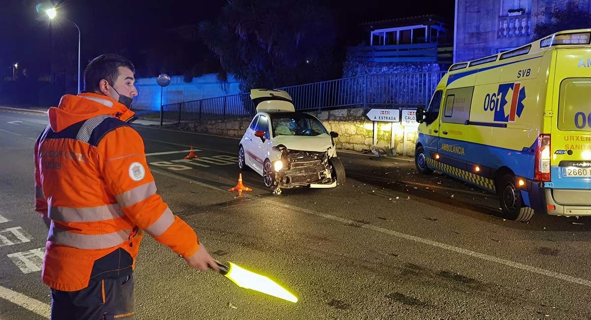 Accidente na N-640 en Cuntis 