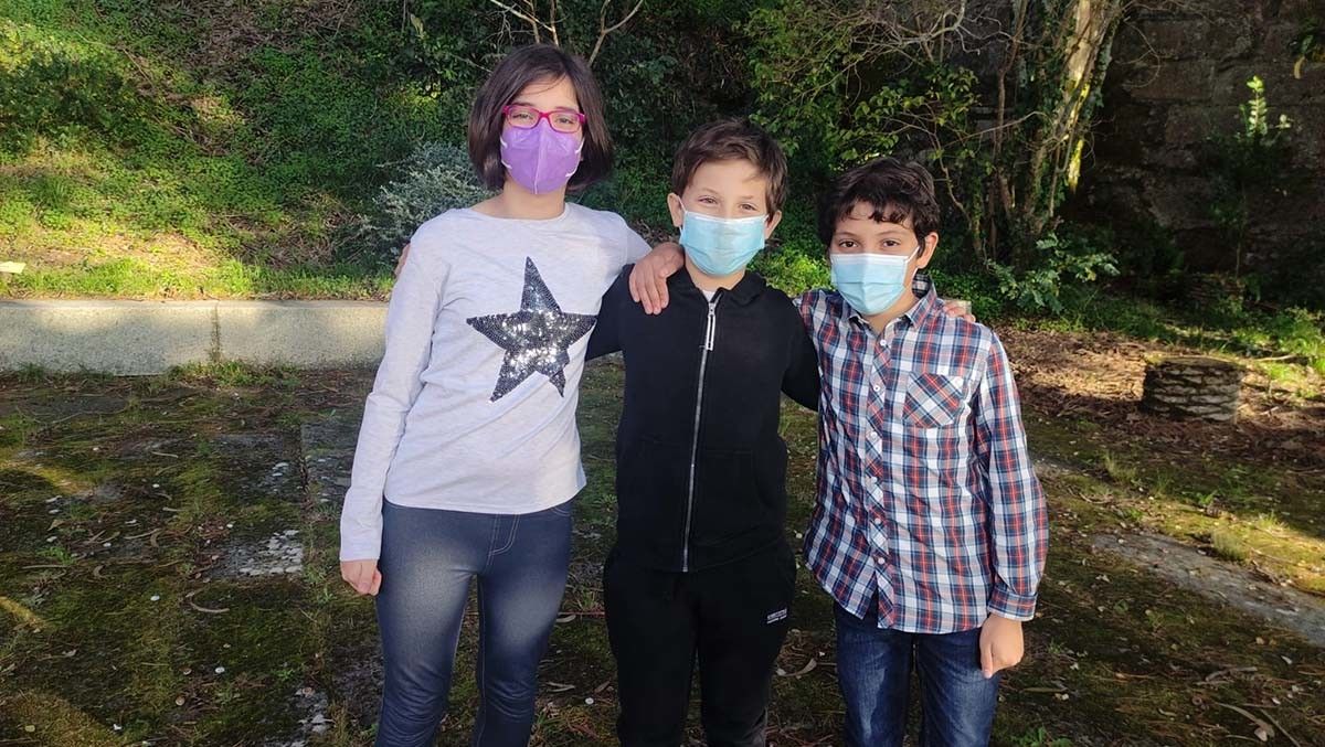 Os tres alumnos da Laxe gañadores da olimpíada de patrimonio das Illas Atlánticas