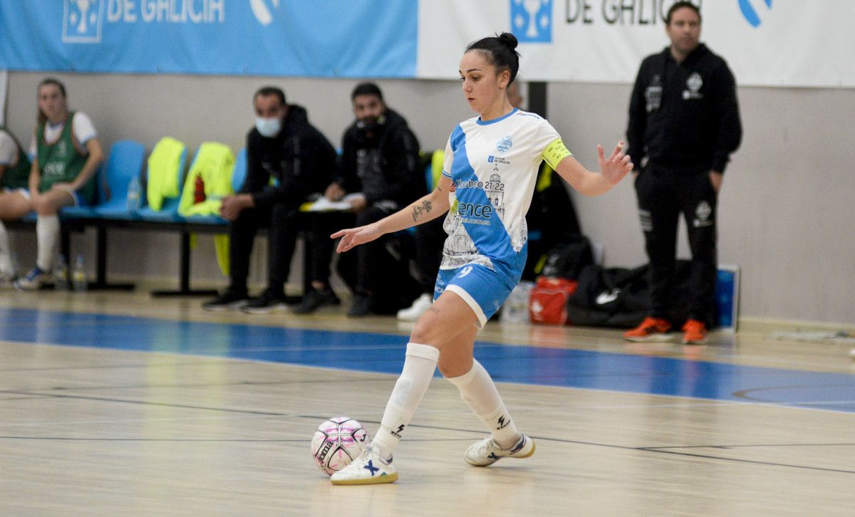 Partido de liga en A Raña entre Marín Futsal e Joventut D'Elx FS