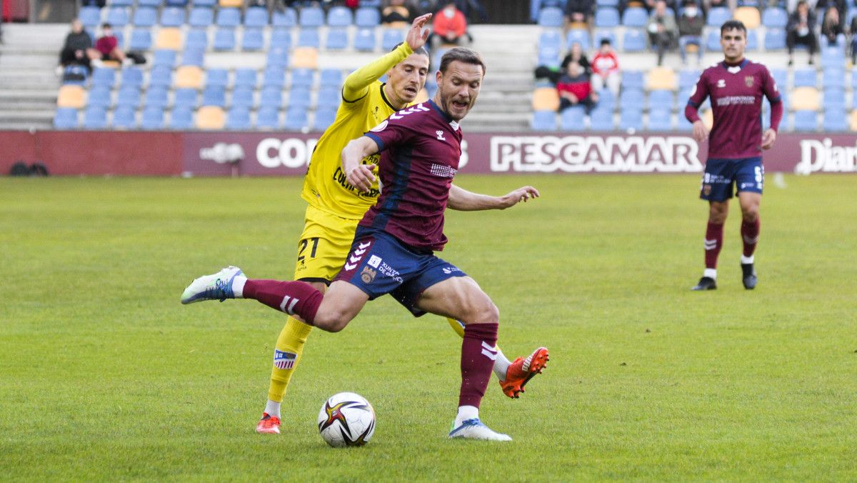 Diego Seoane, en el partido de liga en Pasarón entre Pontevedra y Navalcarnero