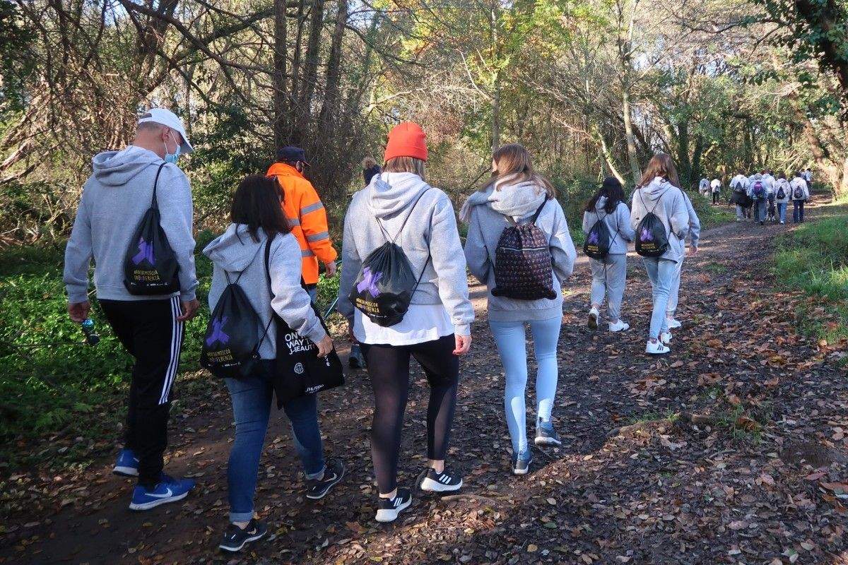 Caminata contra la violencia de género entre Bértola y Mourente