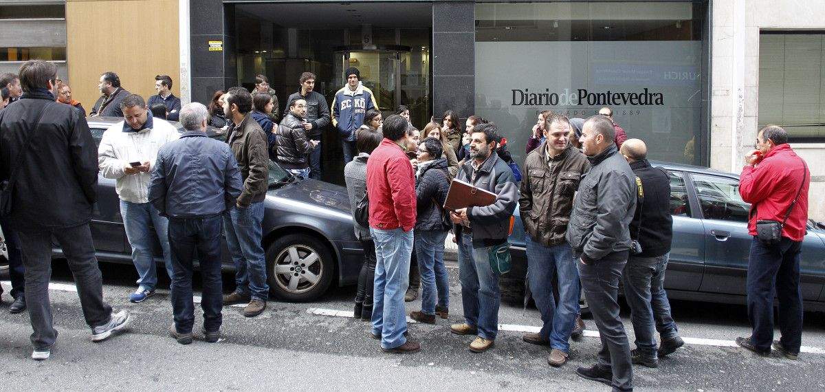 Jornada de huelga en el Diario de Pontevedra
