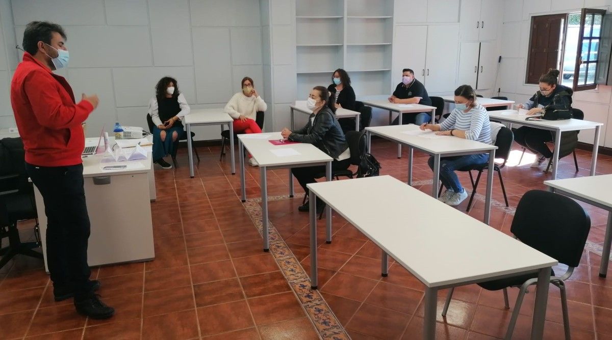 Gregorio Agís en el Centro de Formación de A Reiboa 