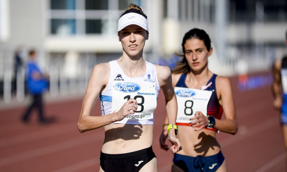 Antía Chamosa, en el Campeonato Gallego de Marcha al aire libre en el CGTD