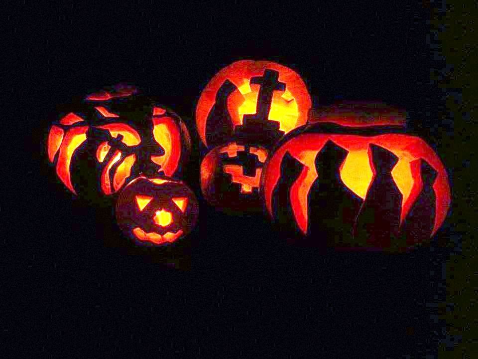 Calabazas del 'Roteiro coa Compaña. Crenzas e medos', de la Asociación Cultural Andarela