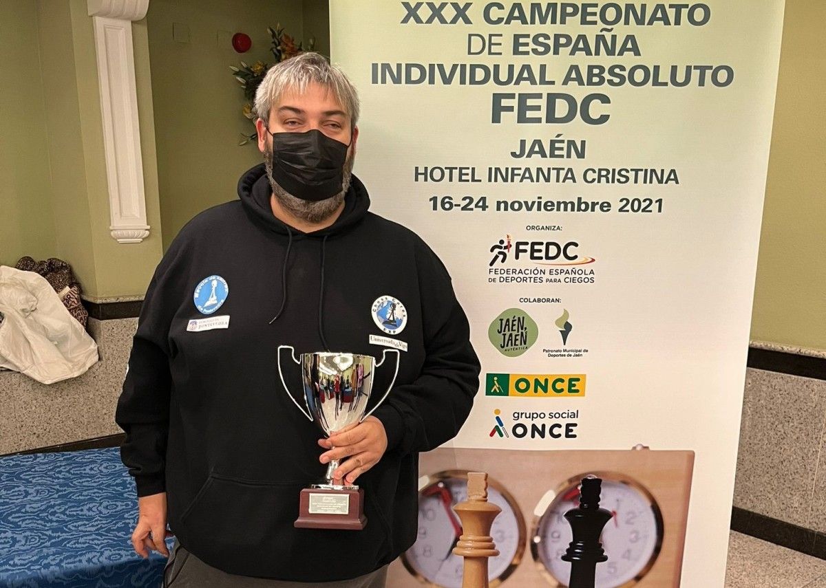 David Fernández, xadrecista da Escola Xadrez Pontevedra