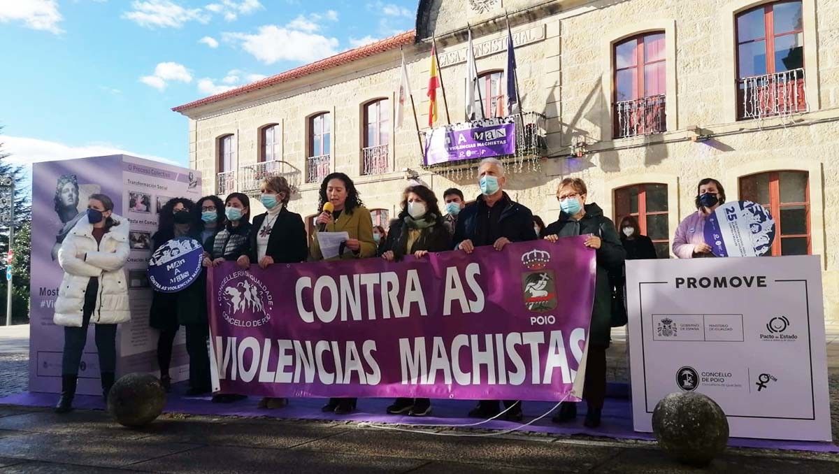Paro institucional en Poio por el 25N