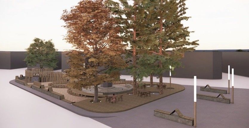 Maqueta do proxecto de reforma do Campo da Torre