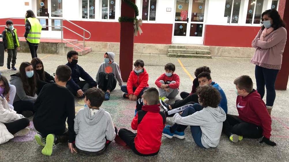 Simulacro de emergencia en el CEIP da Laxe
