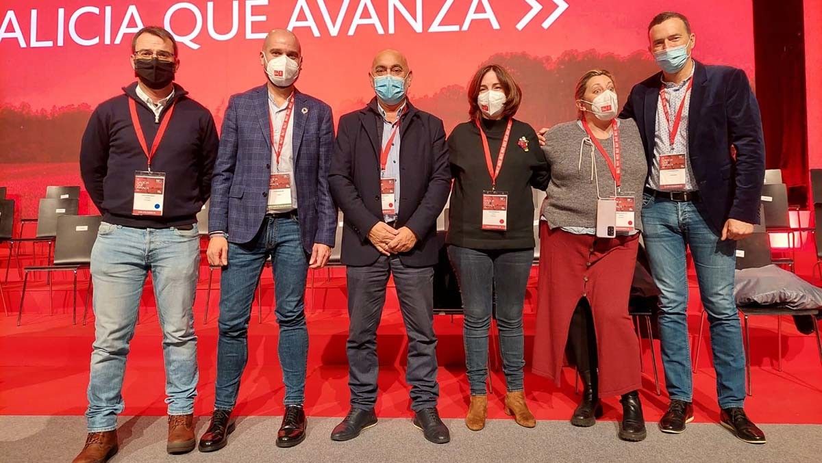 Delegados do PSOE pontevedrés no congreso do PSdeG