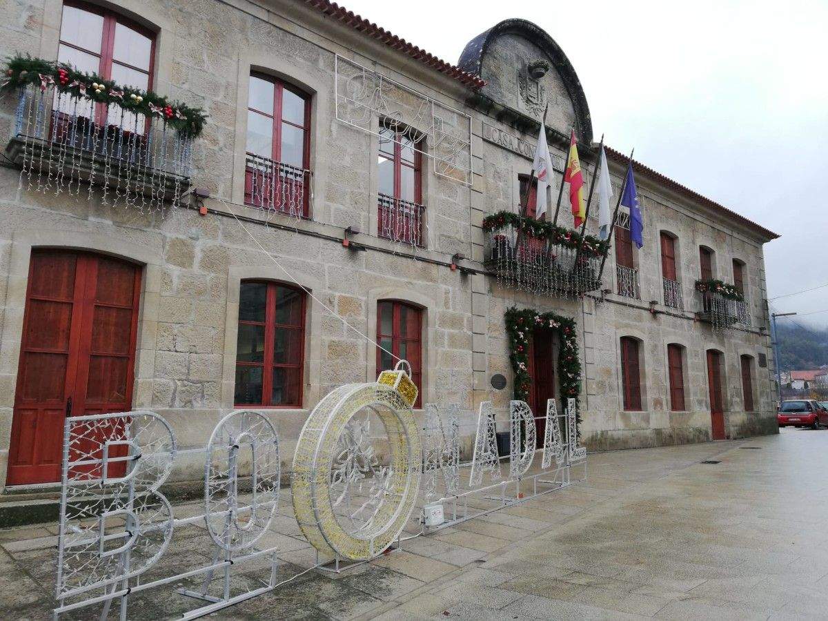 Decoración de Navidad en el Concello de Poio