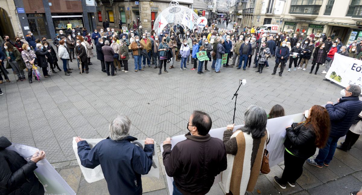 Concentración en Pontevedra contra el actual modelo eólico