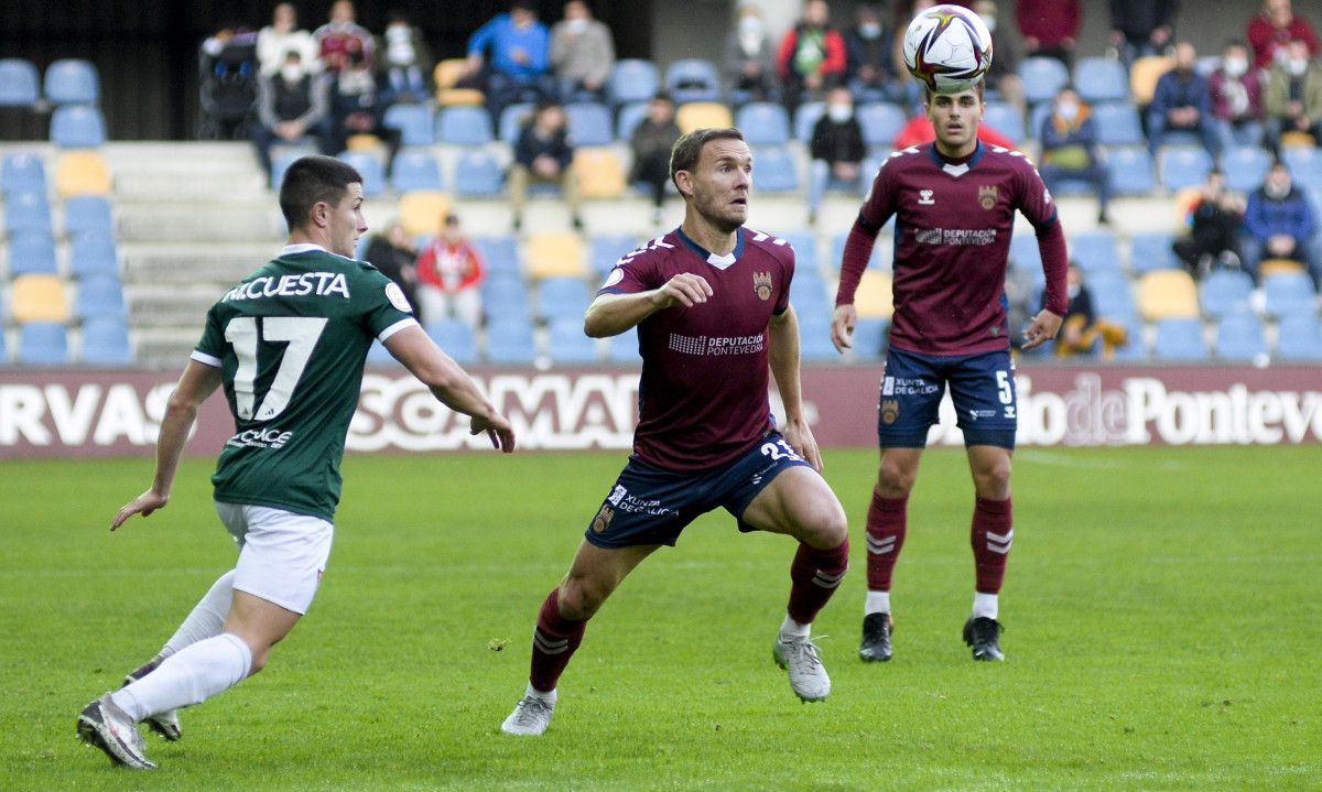 Diego Seoane, en el partido de liga en Pasarón entre Pontevedra y Ceares