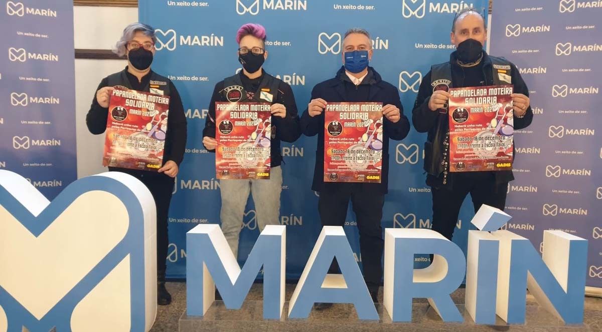 Presentación de la Papanoelada motera de Marín del año 2021