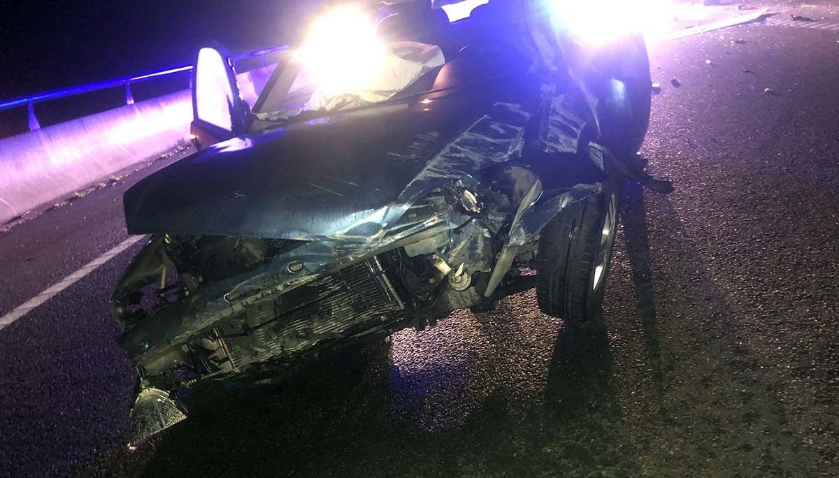 Accidente en la AP-9 tras cruzarse un jabalí