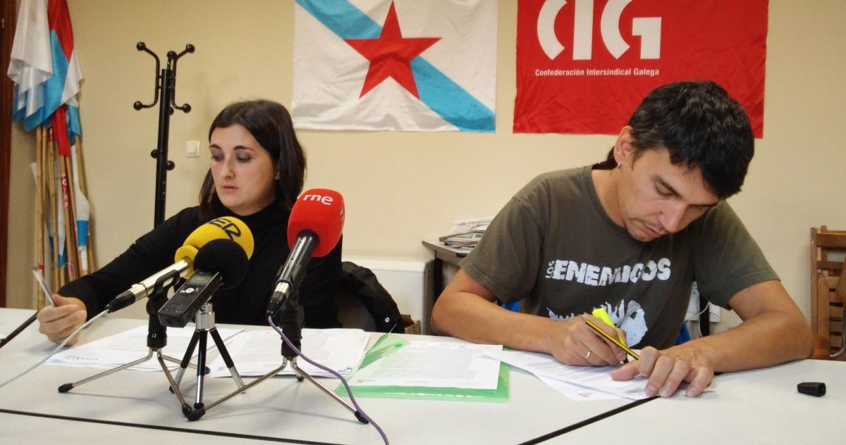 Diana Rodríguez y Marcos Cadórniga, de CIG-Servizos