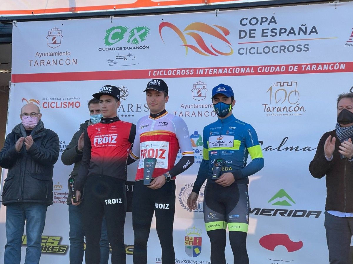 Podio de la etapa final de la Copa de España de Ciclocross