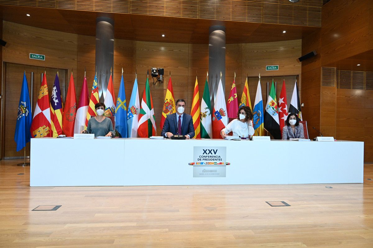 Pedro Sánchez na Conferencia de Presidentes