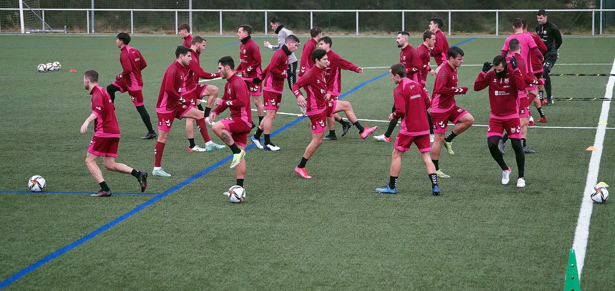 Primer entrenamiento del Pontevedra CF después de las vacaciones de Navidad del 2021