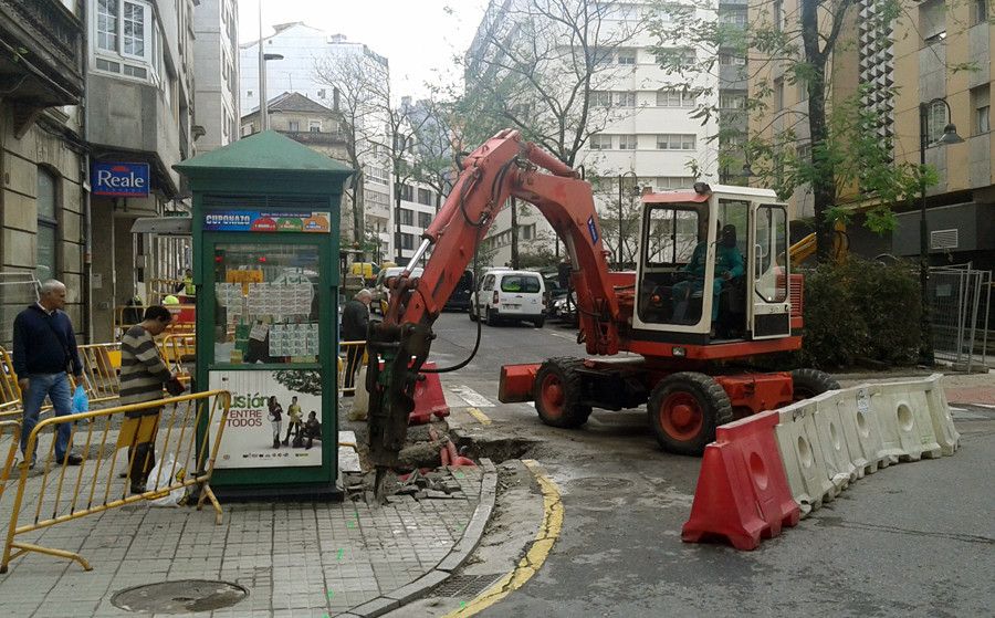 Obras en la Plaza de Galicia