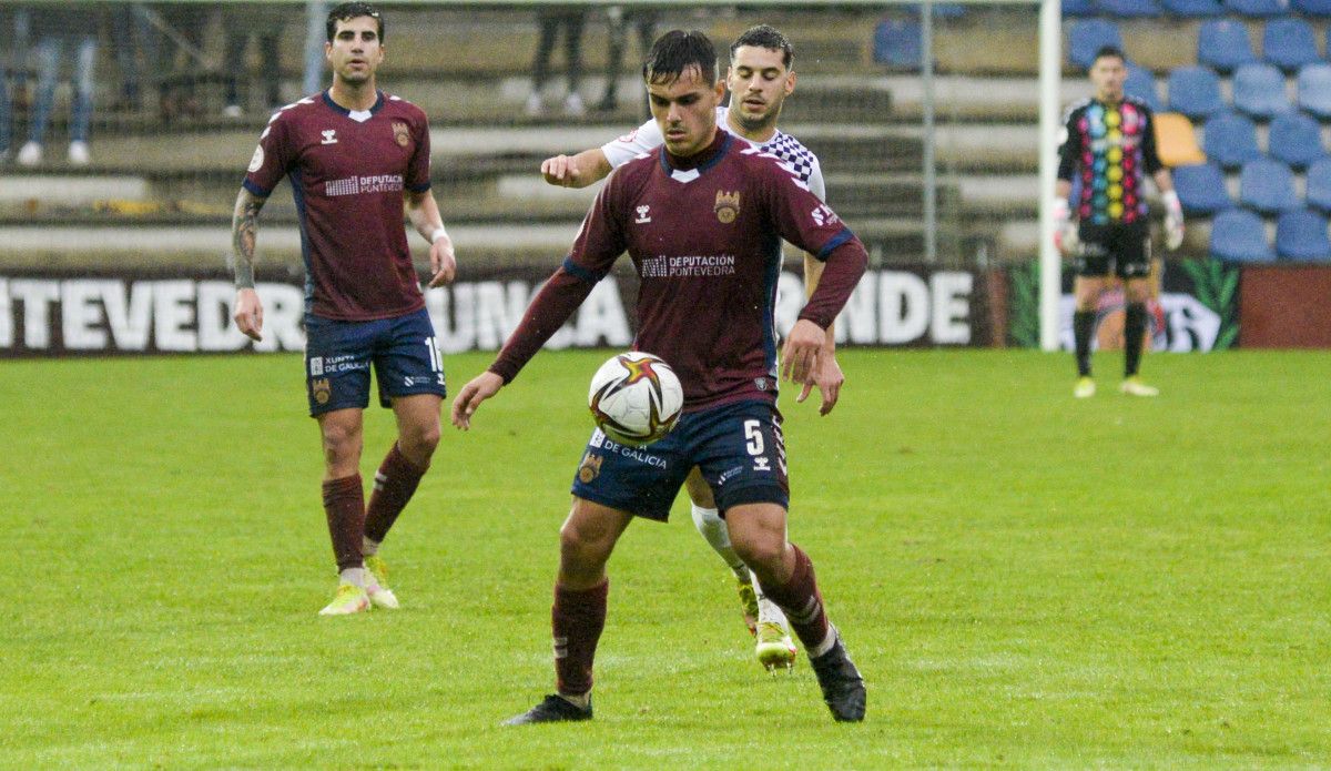 Partido de liga entre Pontevedra e Palencia Cristo Atlético en Pasarón