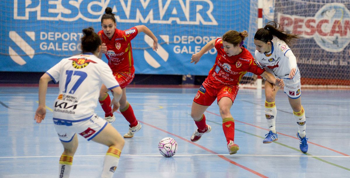 Partido entre Poio Pescamar e Sala Zaragoza na Seca