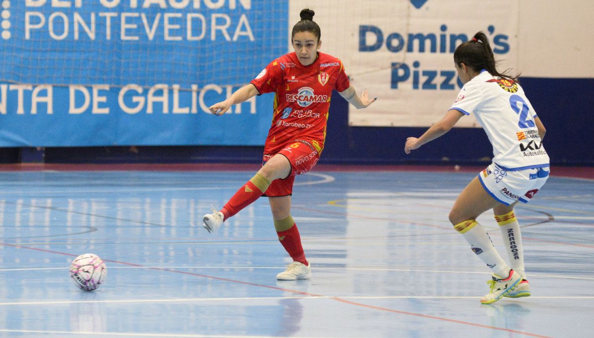Partido entre Poio Pescamar y Sala Zaragoza en A Seca