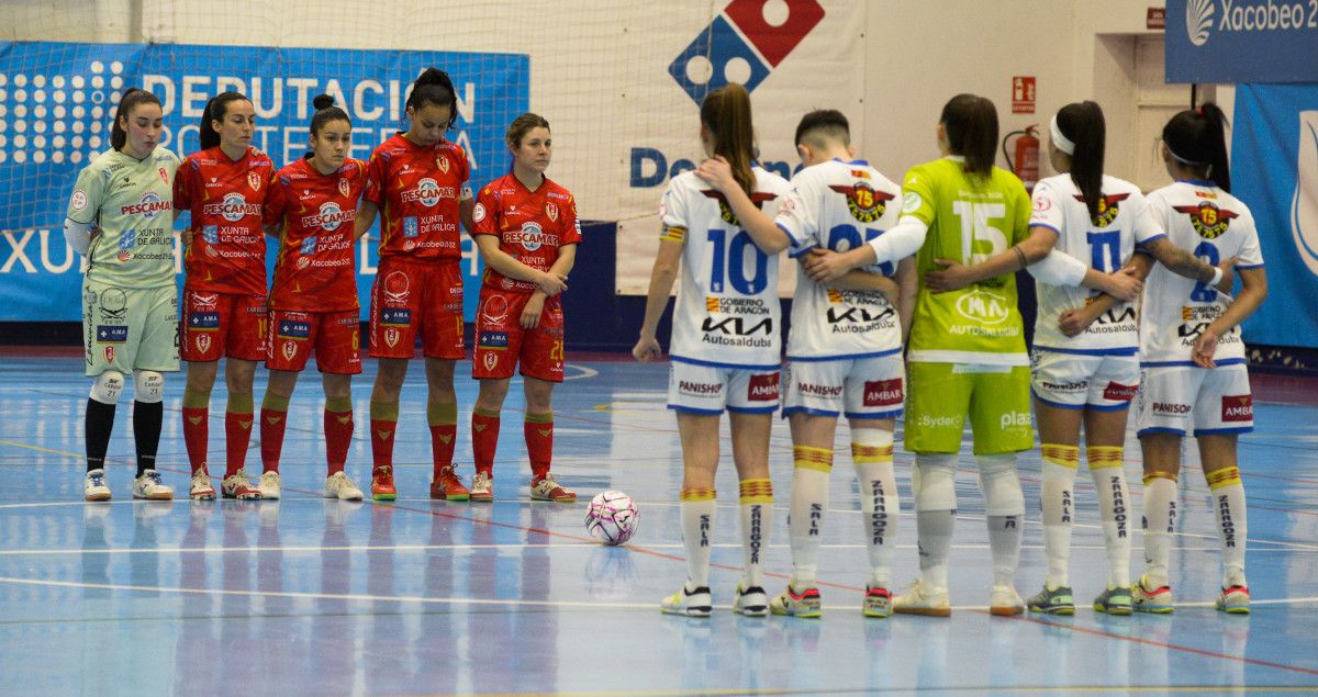 Partido entre Poio Pescamar e Sala Zaragoza na Seca