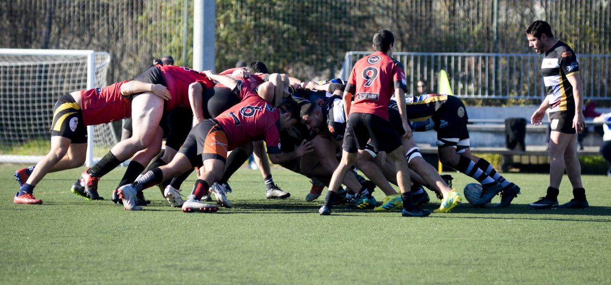 Derbi del rugby local entre Mareantes y Pontevedra Rugby Club