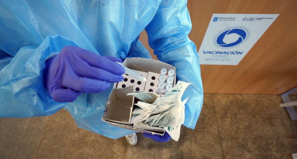 Punto de realización de test de antíxenos en Pontevedra