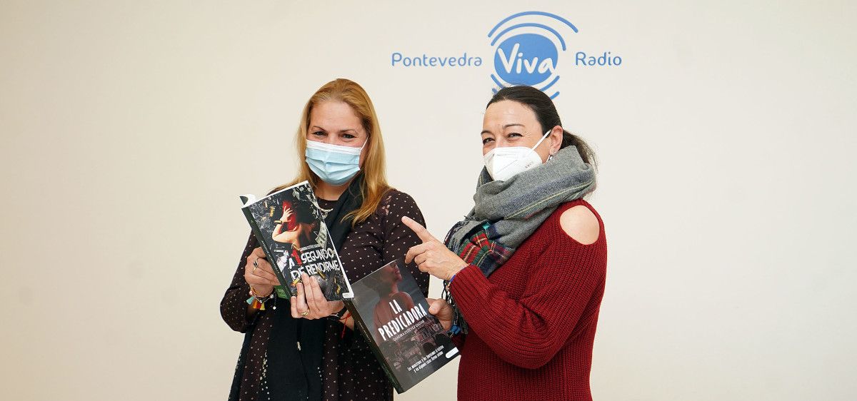A escritora Sandra Estévez Calvar en PontevedraViva Radio