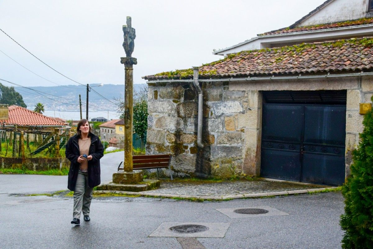 Rocío Cochón, concelleira do PP de Poio, visita Samieira